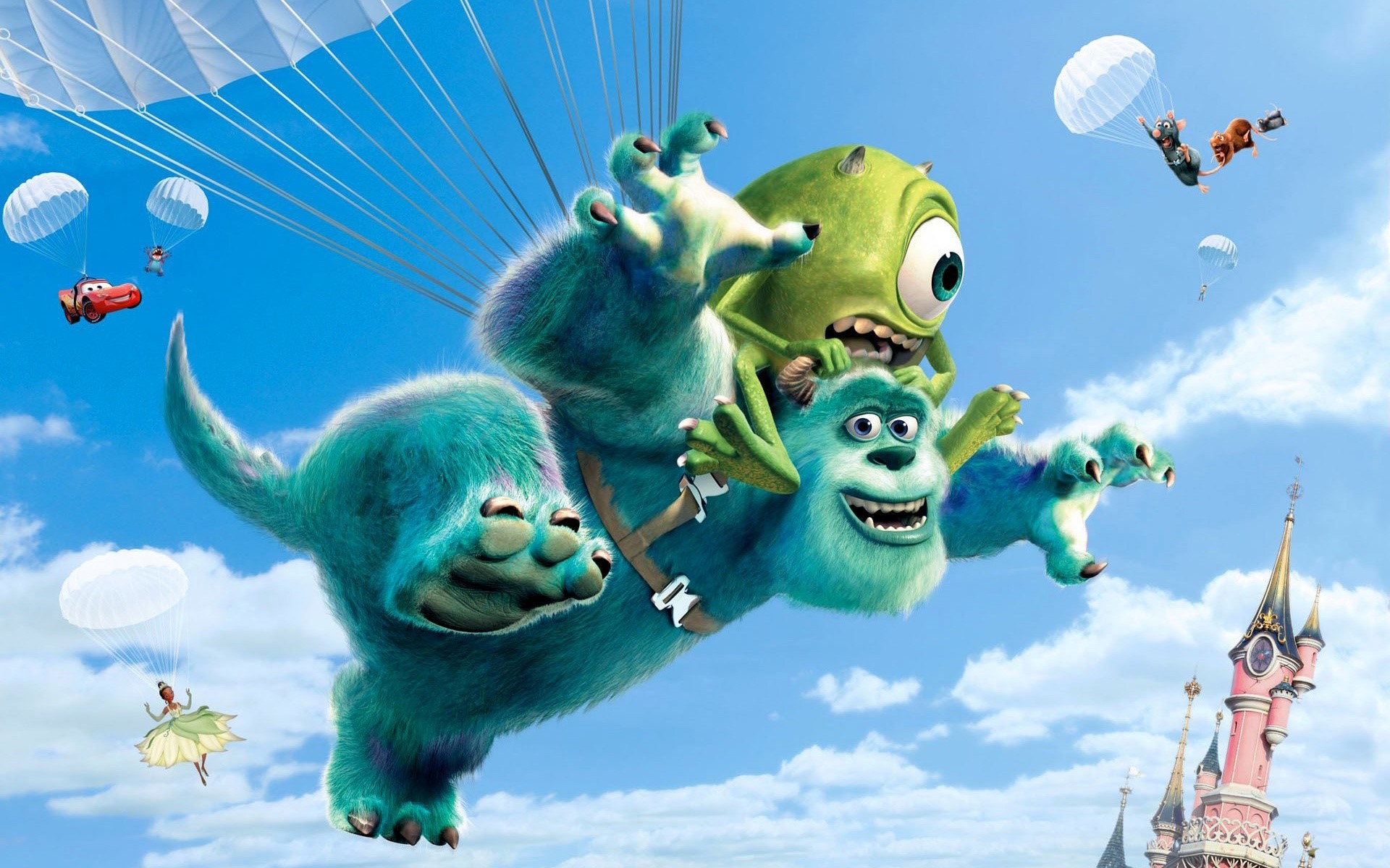 Peliculas de Pixar en paracaídas Fondo de pantalla Full HD ID:1482