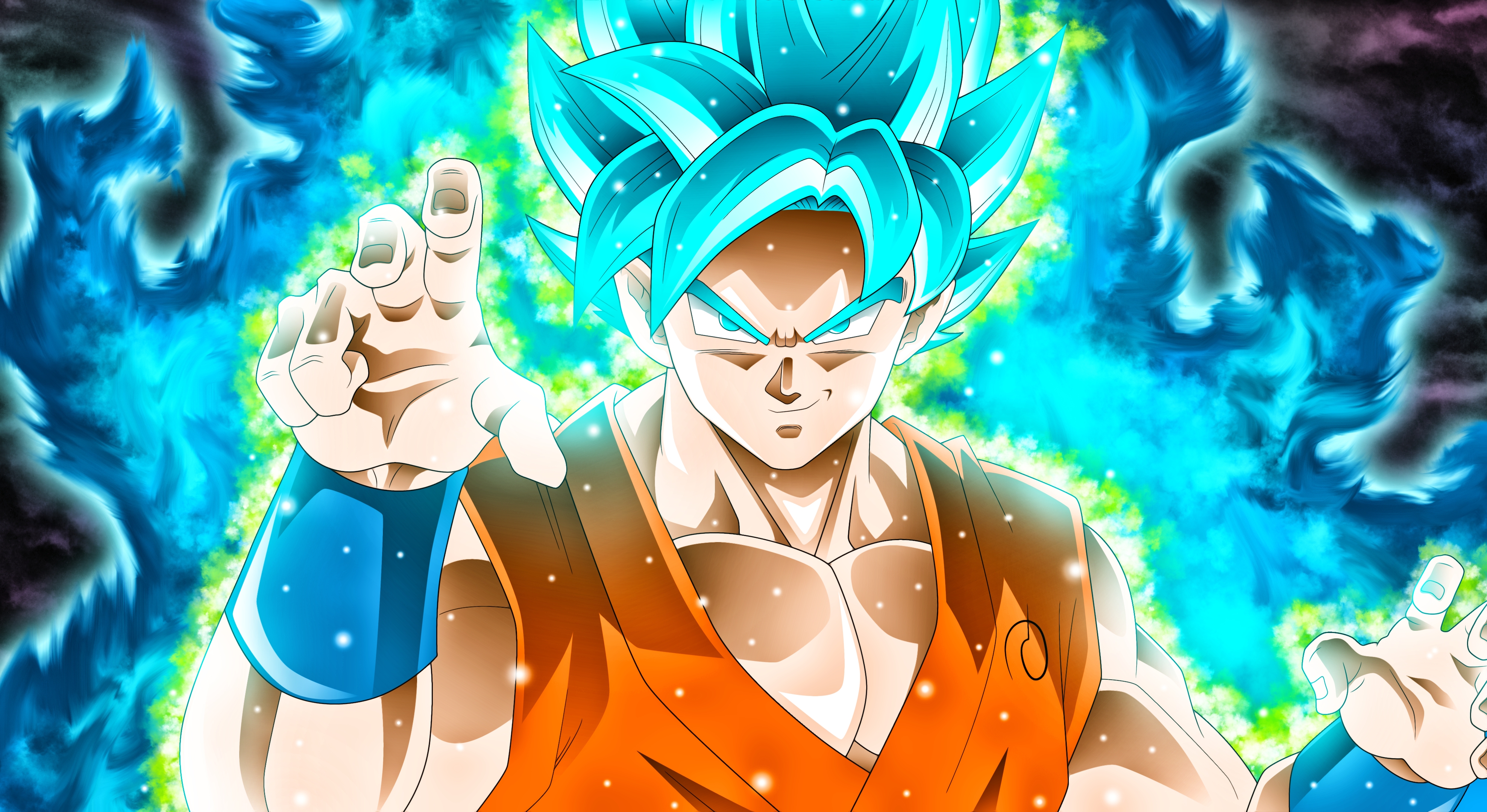 Goku Super Saiyan Blue Dragon Ball Super Anime Fondo de pantalla ID:3051