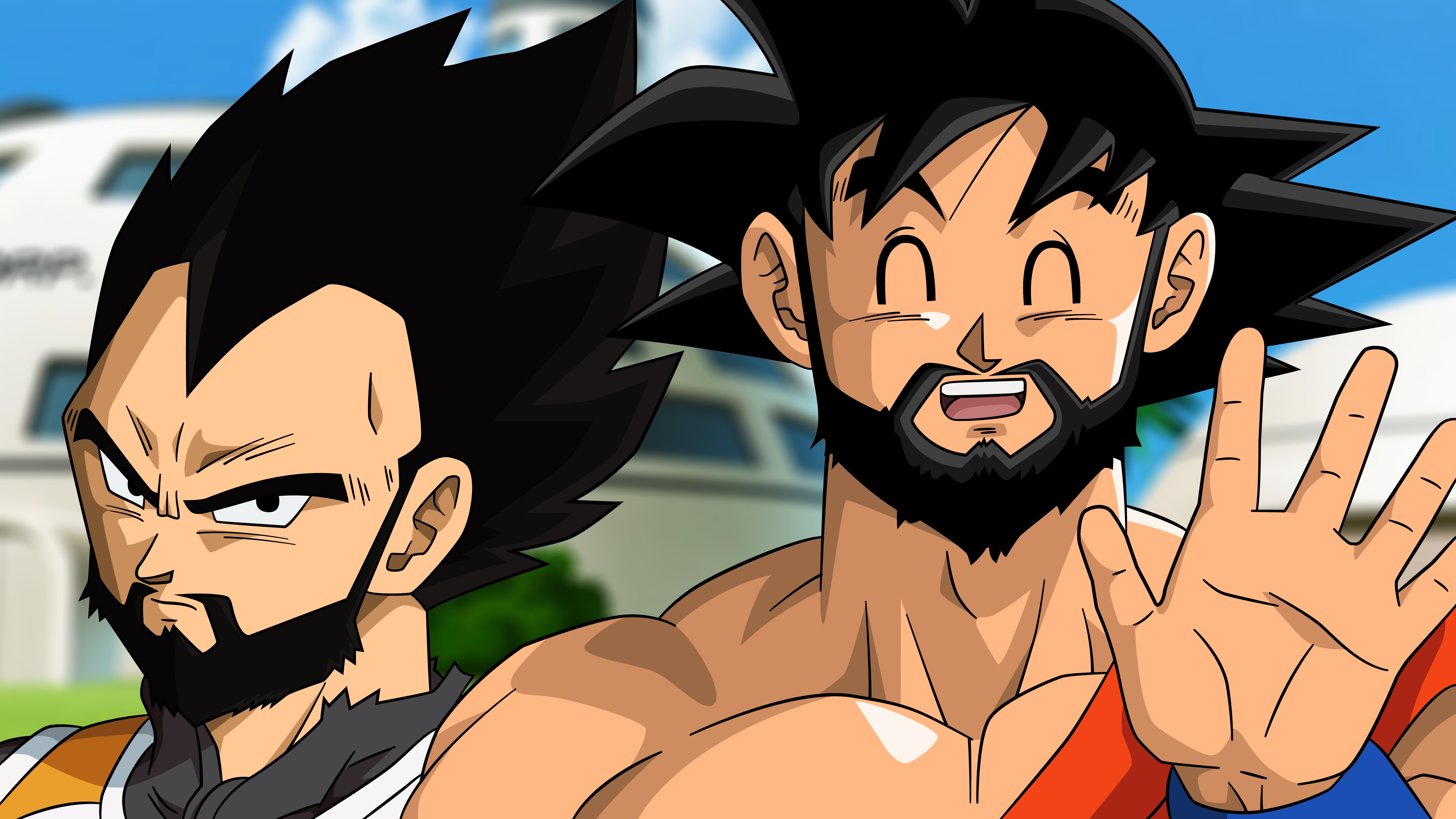 Goku Vegeta con barba Dragon Ball Anime Fondo de pantalla ID:3054
