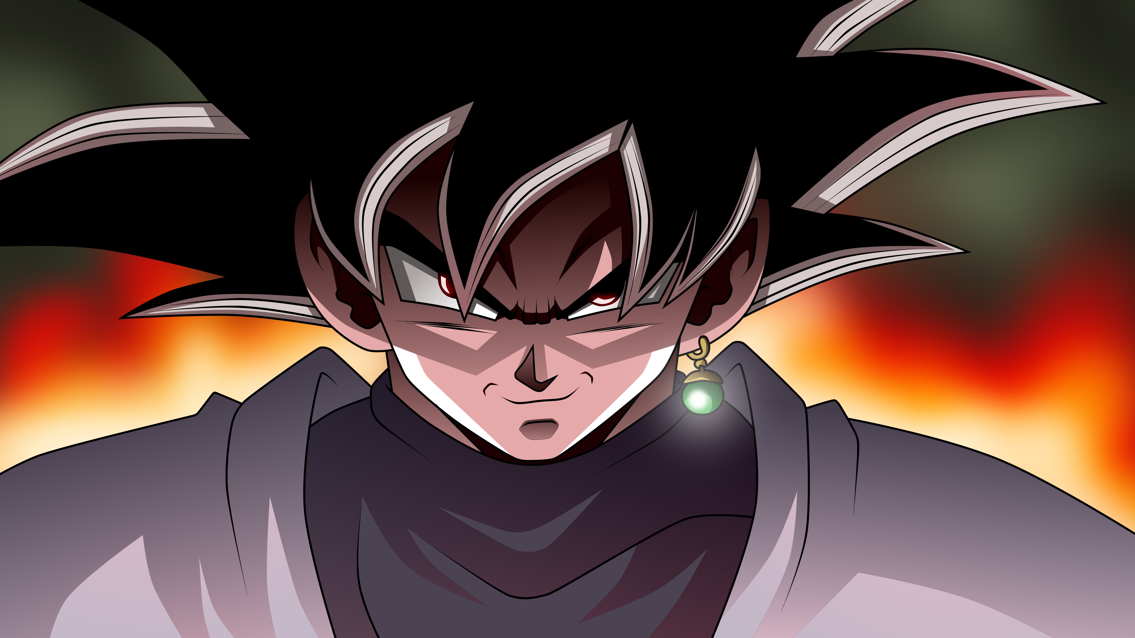 Black Goku Dragon Ball Super Anime Fondo de pantalla 8k Ultra HD ID:3440