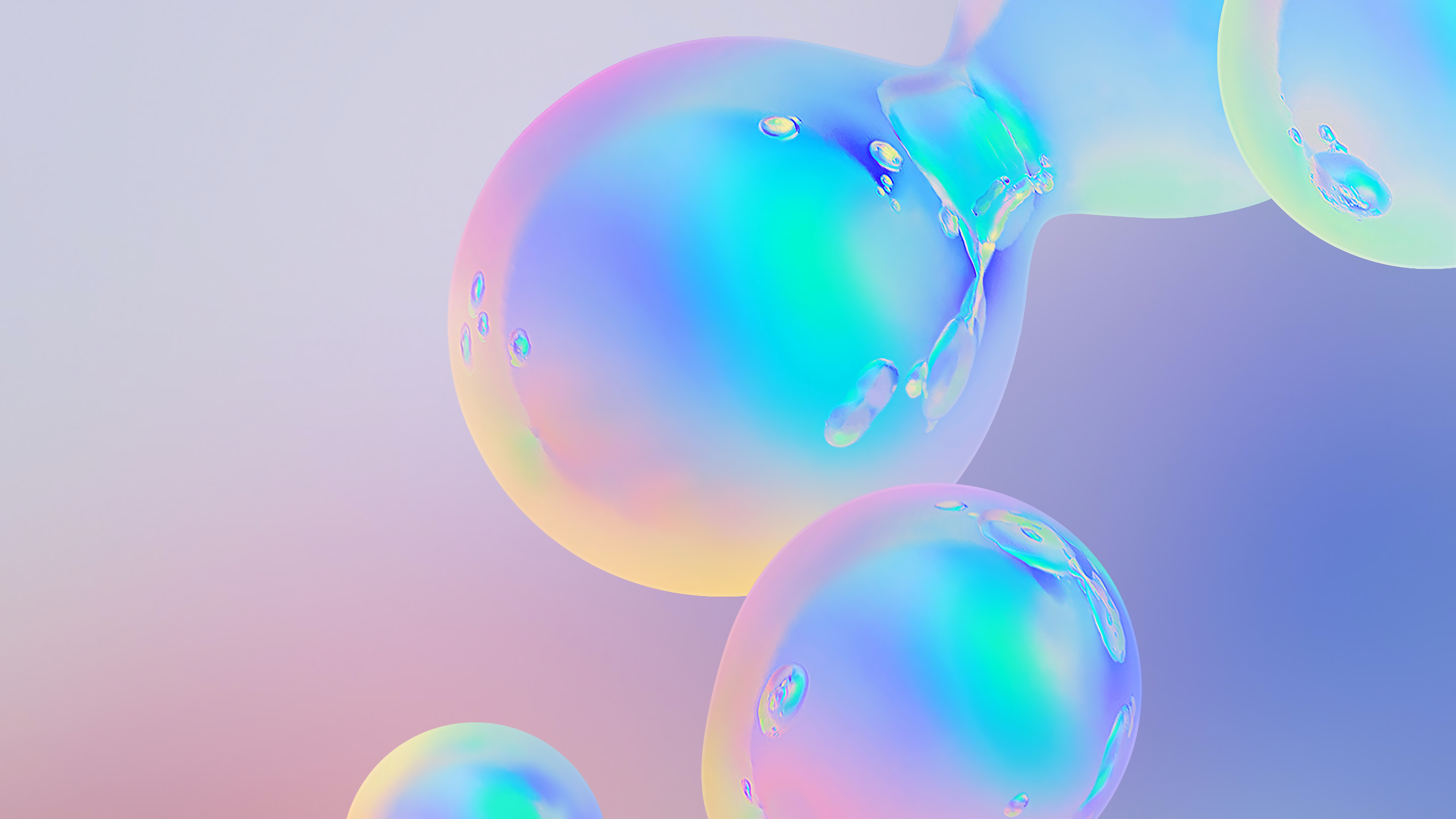 Burbujas abstractas de holograma Fondo de pantalla 4k Ultra HD ID:3772