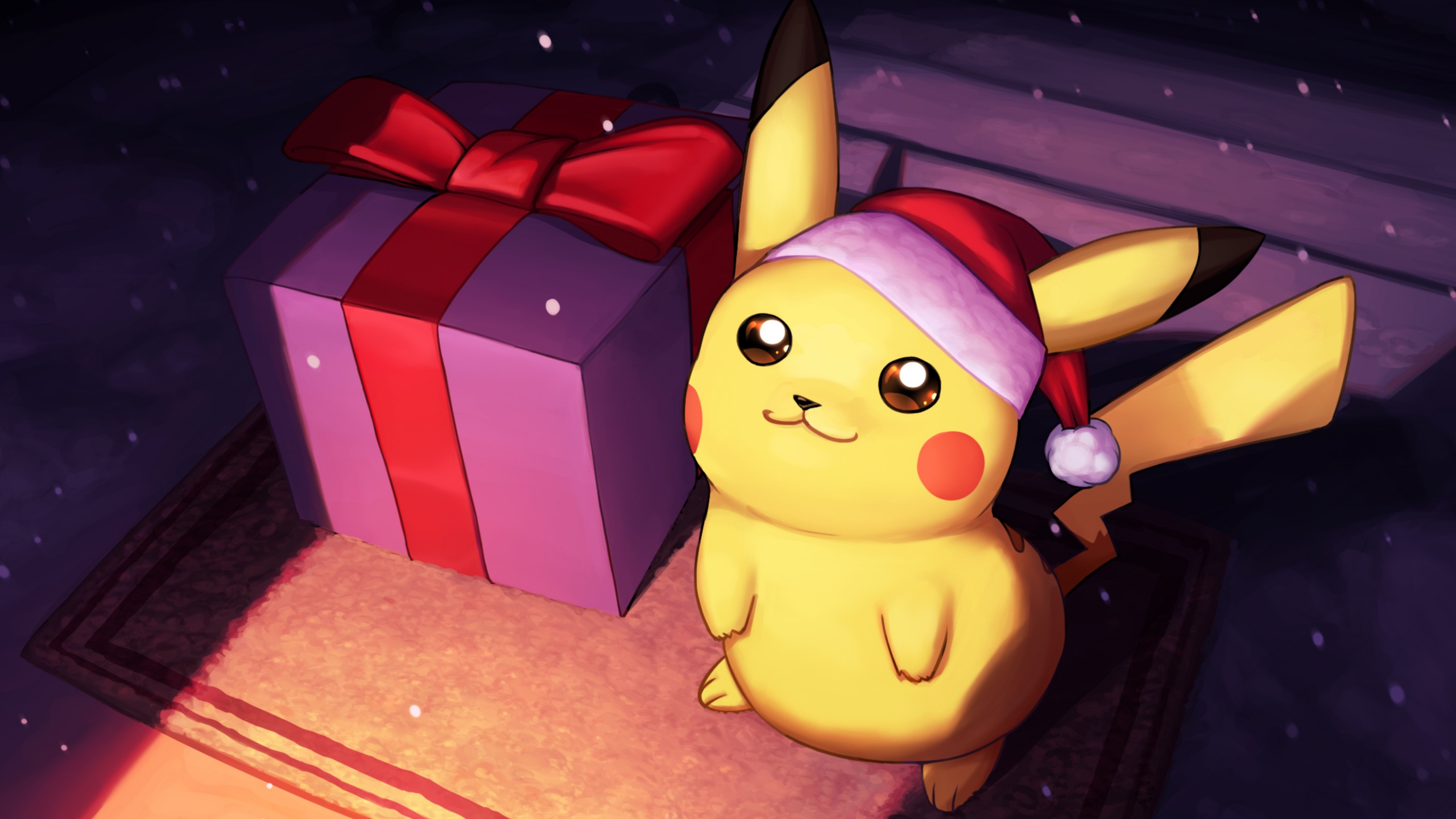 Pikachu en Navidad Fondo de pantalla 4k Ultra HD ID:4447