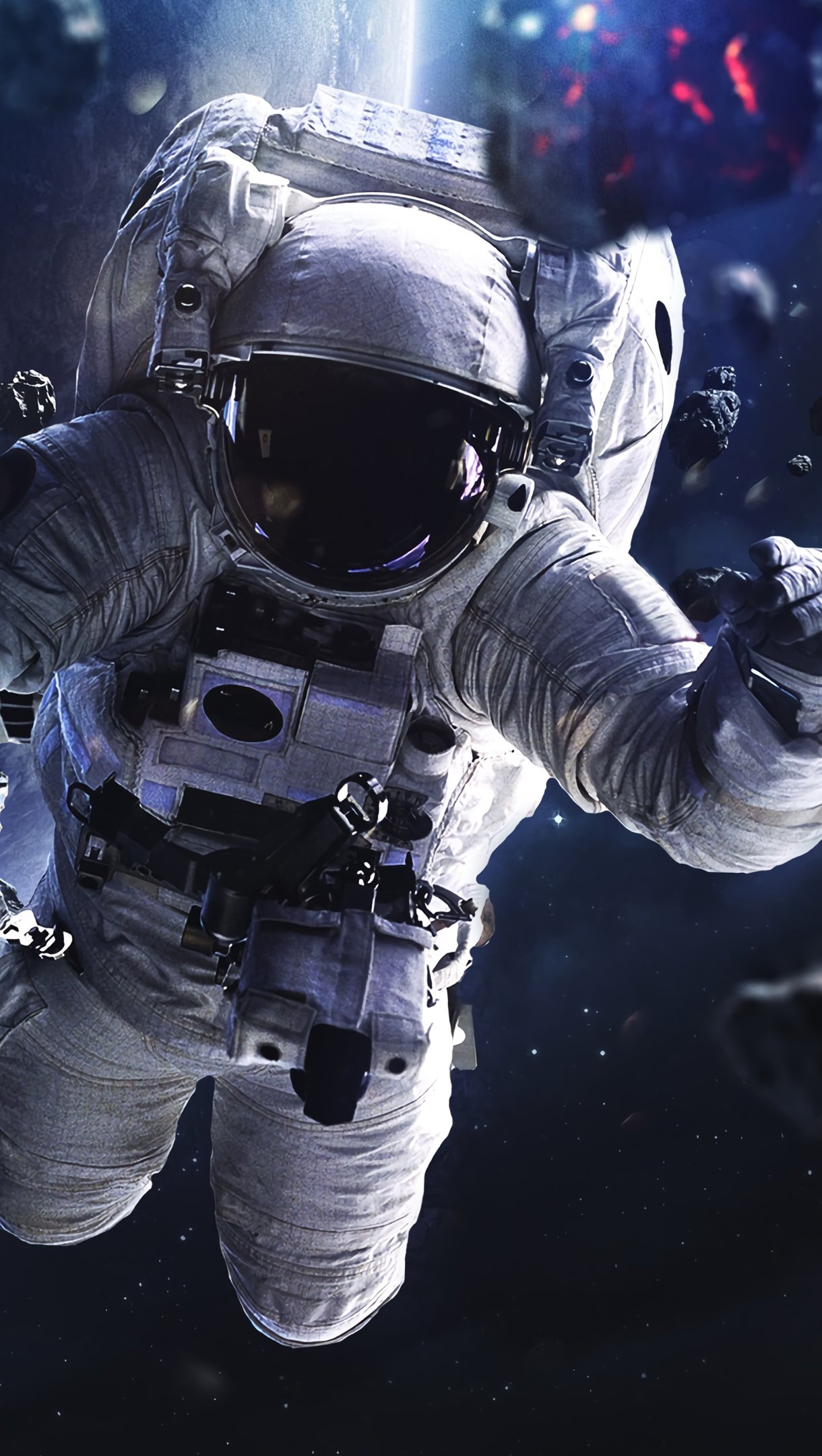 Astronauta flotando alrededor de asteroides Fondo de pantalla 4k Ultra HD  ID:5849