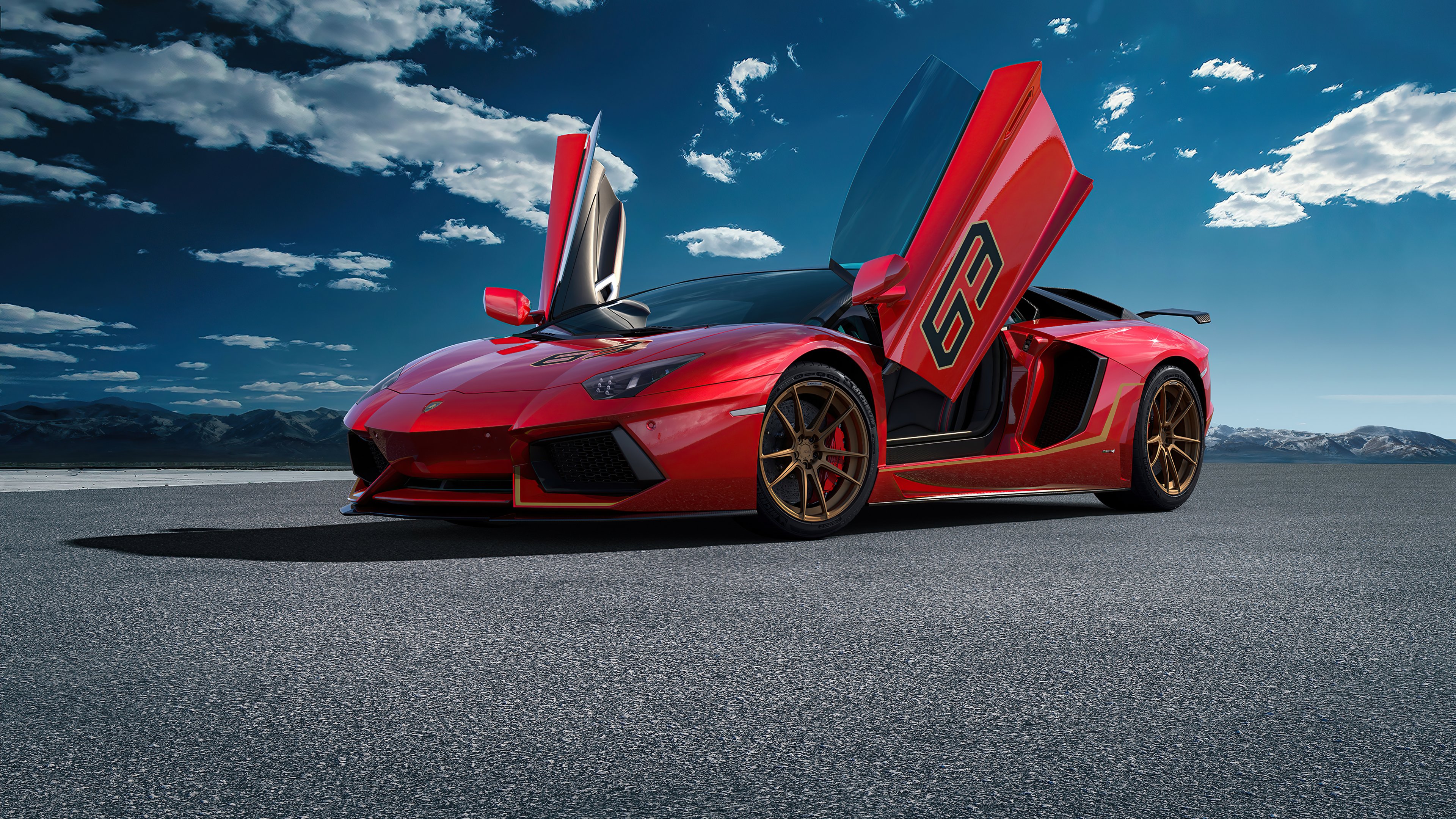 Lamborghini Aventador SVJ Rojo Fondo de pantalla 5k Ultra HD ID:6299