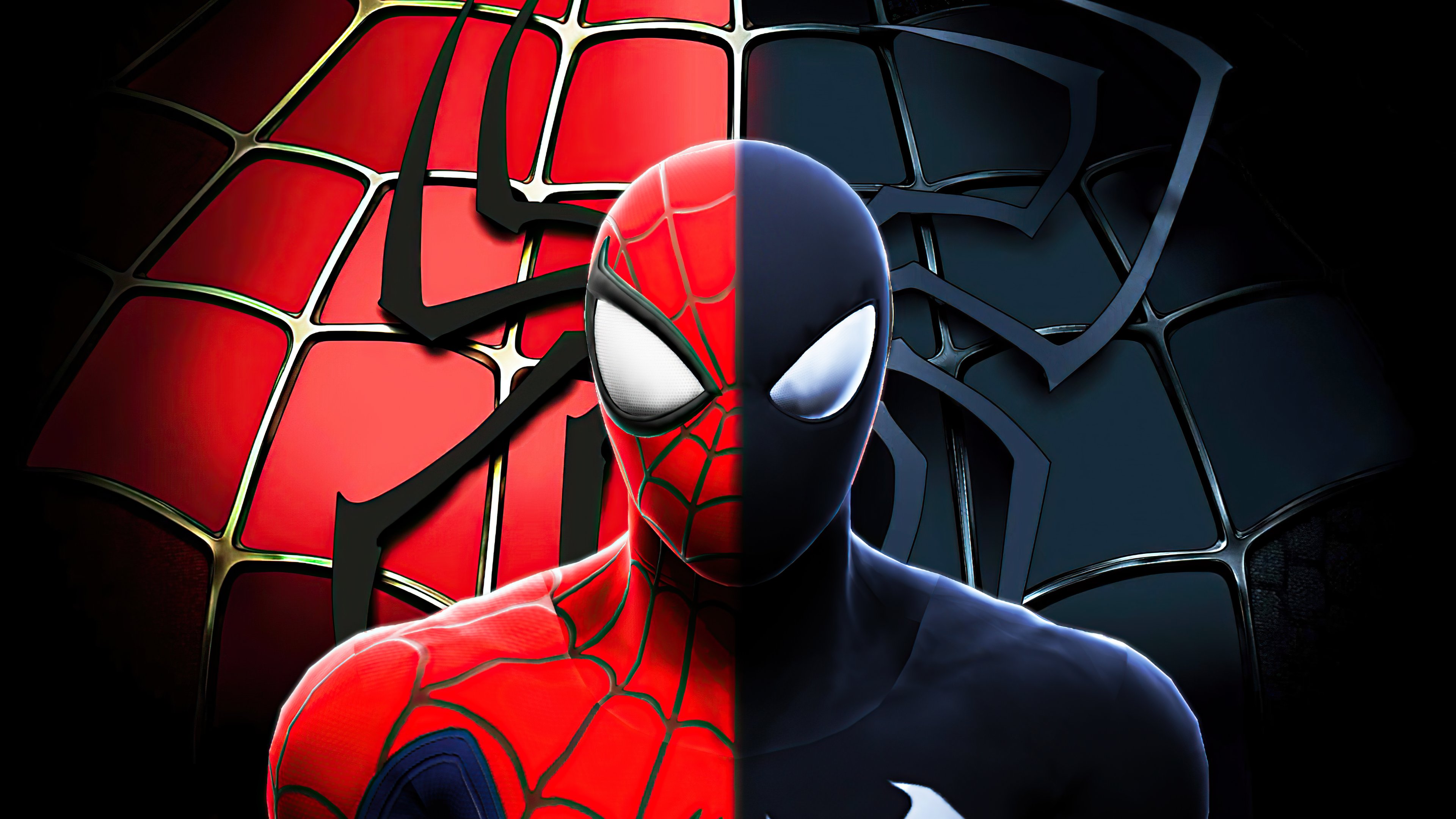 Spider Man Classic and Symbiote Wallpaper 5k Ultra HD ID:10041