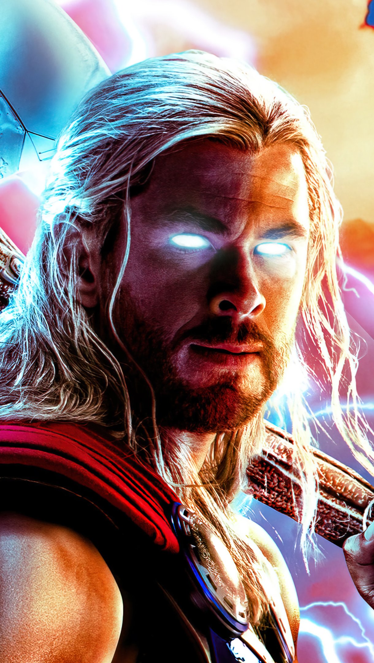 Thor with axe and glowing eyes Wallpaper 4k Ultra HD ID:10098