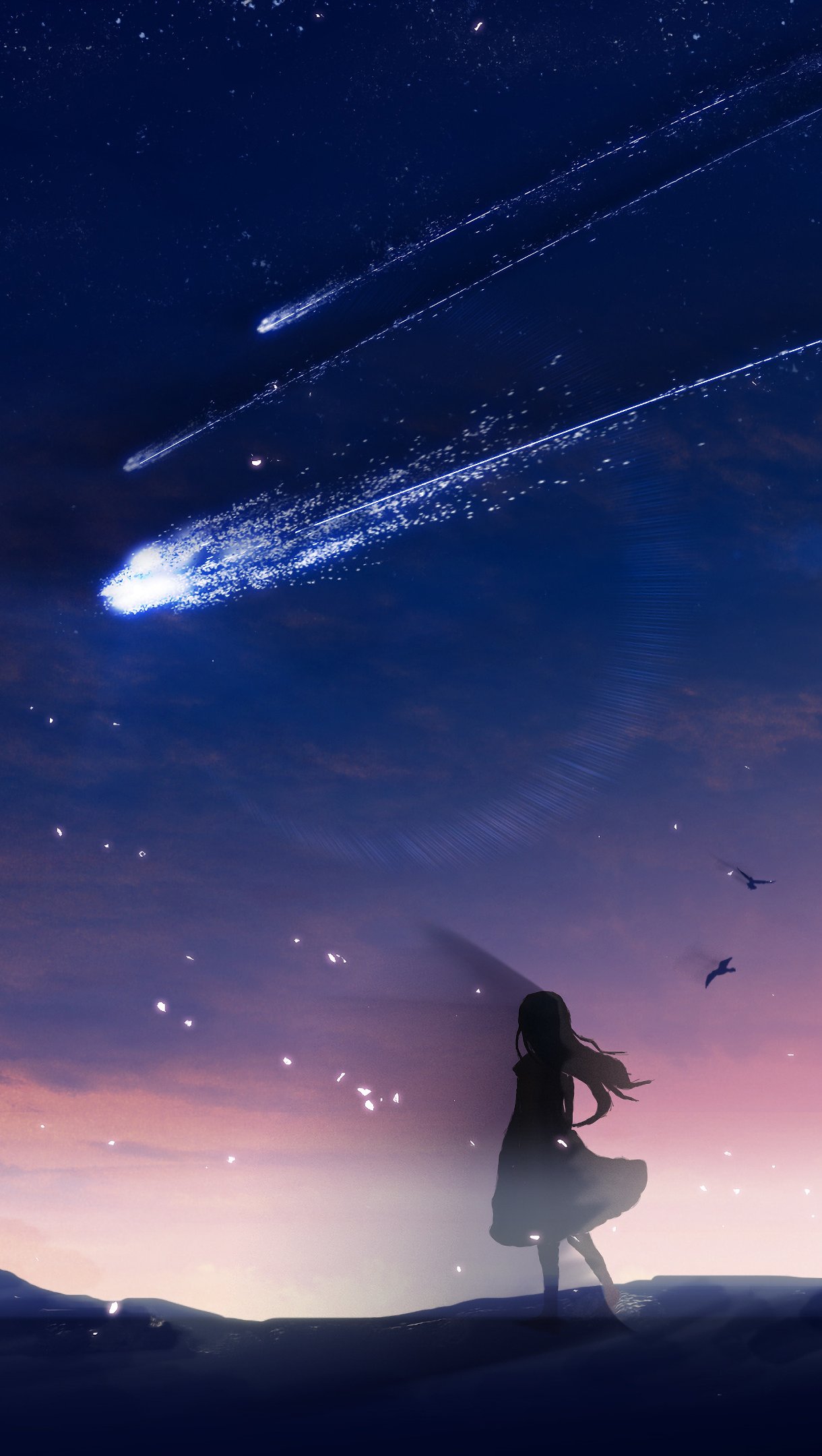 Anime kite in sky dusk Wallpaper 4k Ultra HD ID:3042