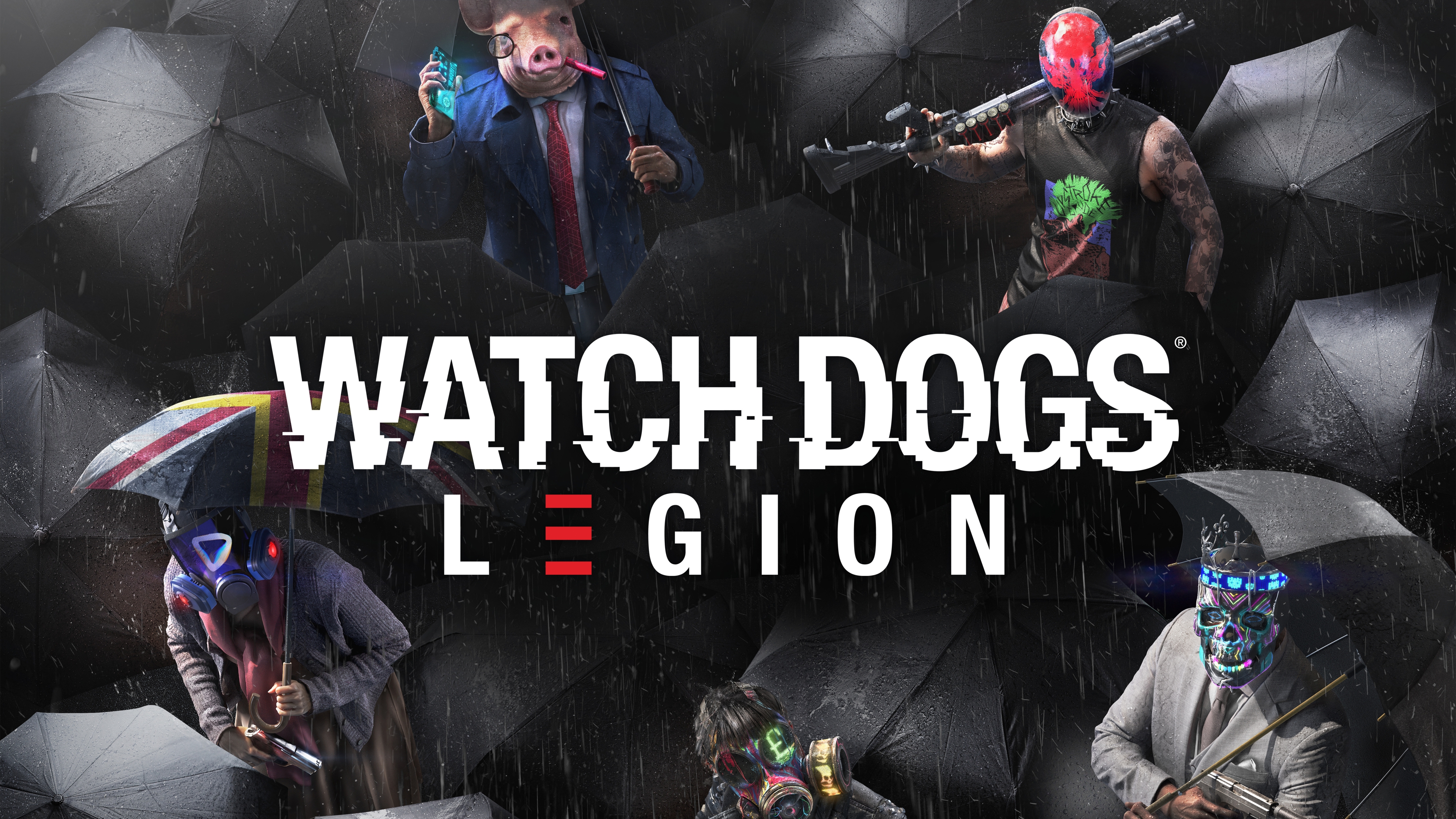 Watch Dogs Legion Characters Masks Wallpaper 8k Ultra HD ID:3270