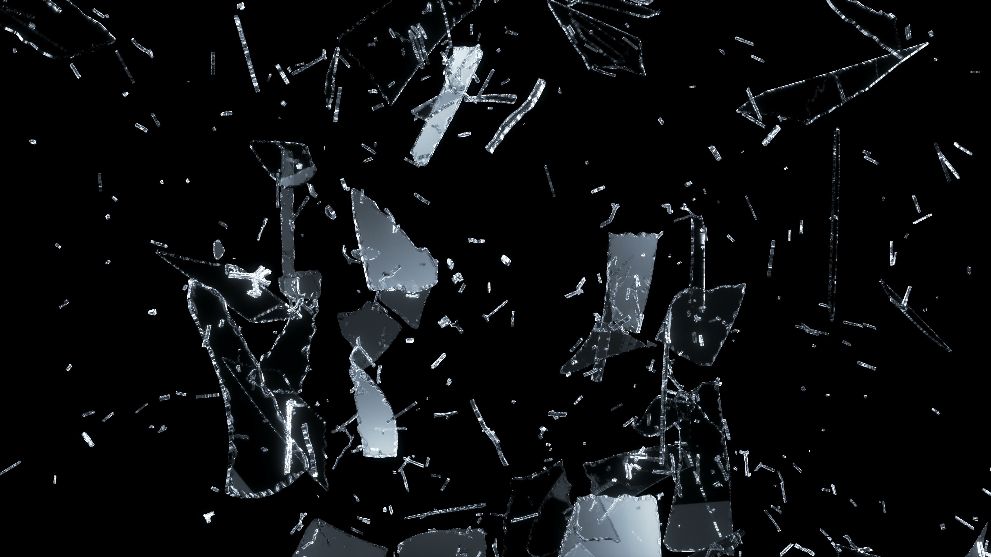 broken glass explosion shattered black background Wallpaper ID:3272