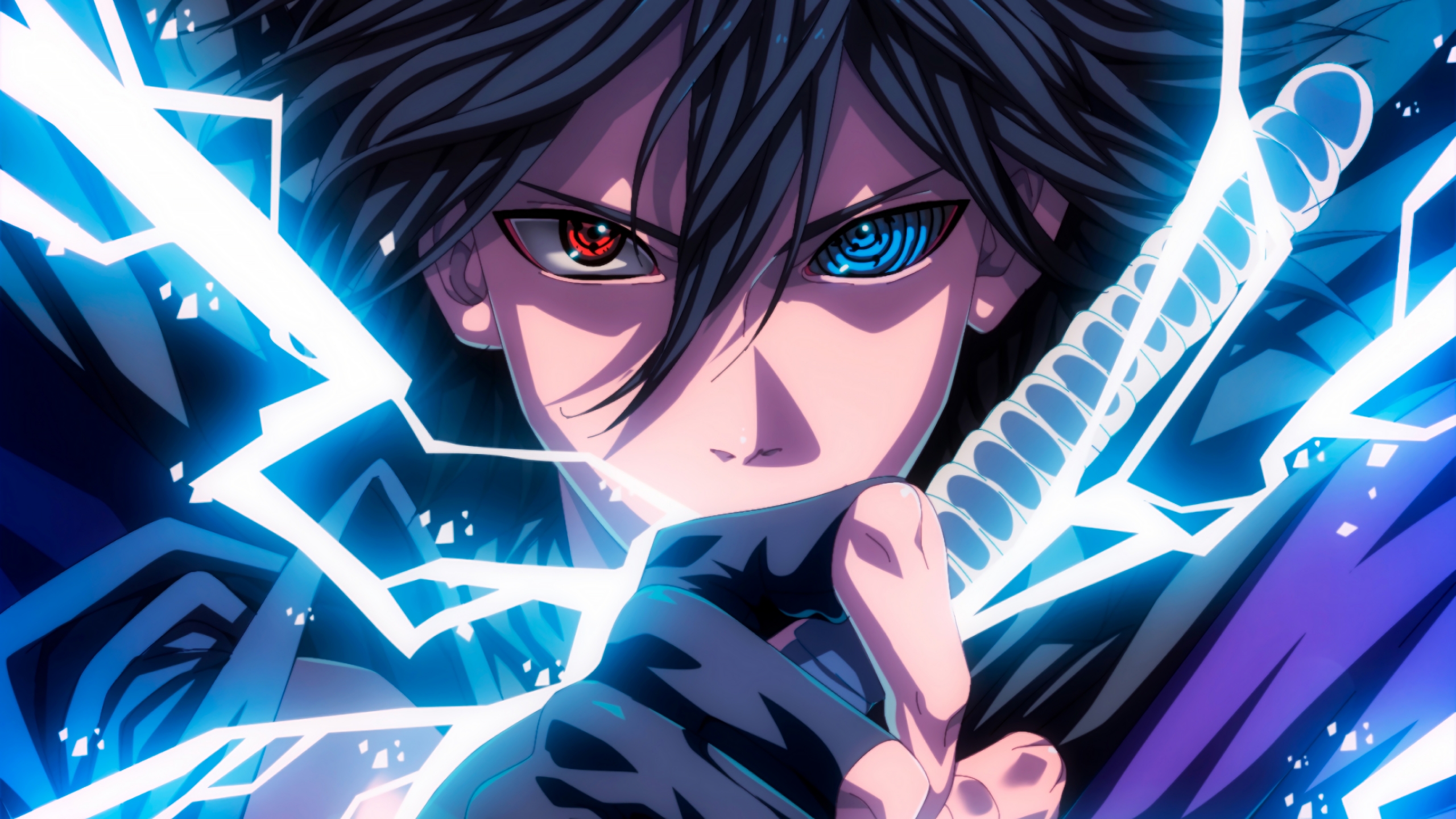 Sasuke Sharingan Rinnegan Eyes Lightning Anime Wallpaper 4k Ultra HD ID:3611