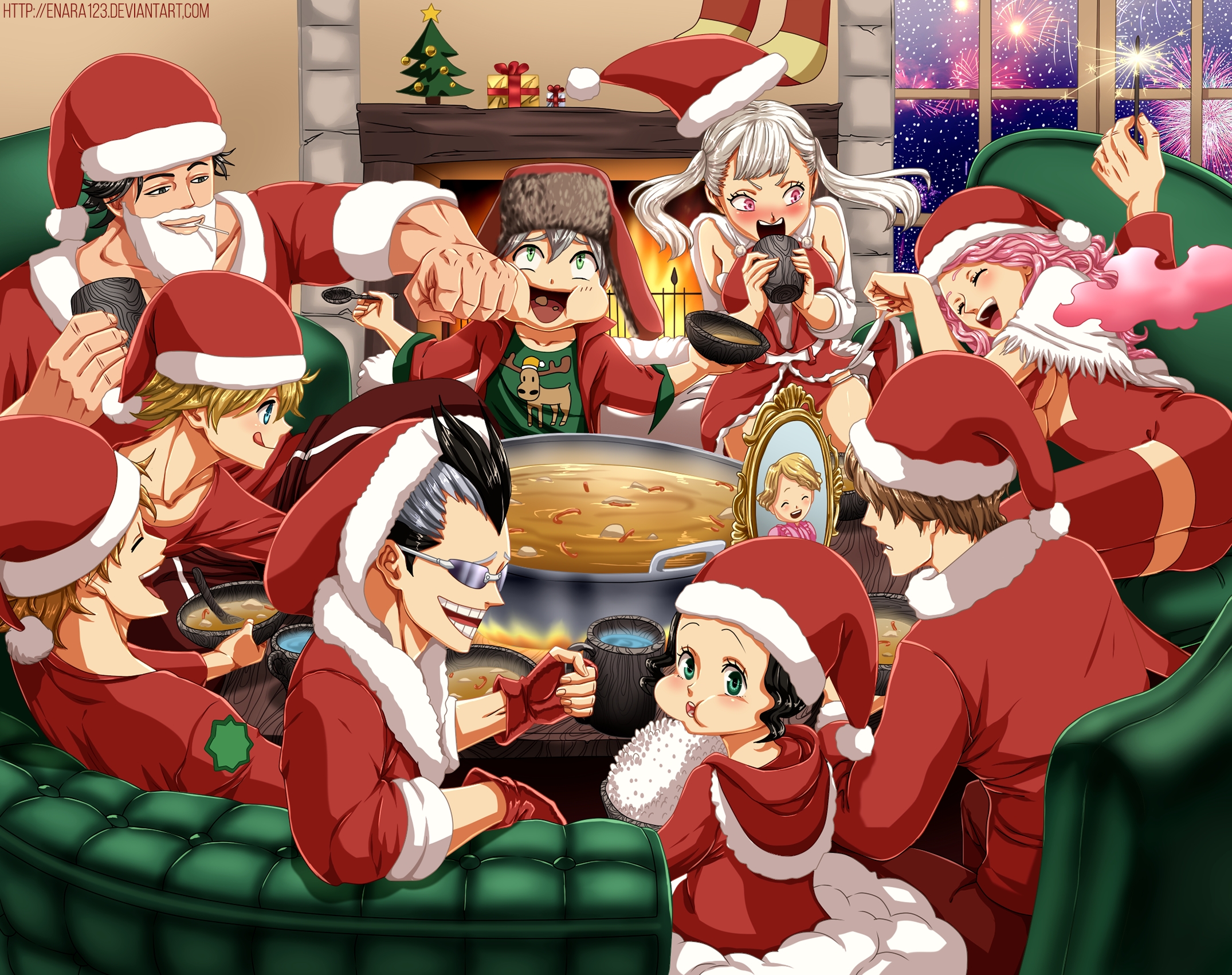 Characters From Black Clover Christmas Anime Wallpaper Id 4083
