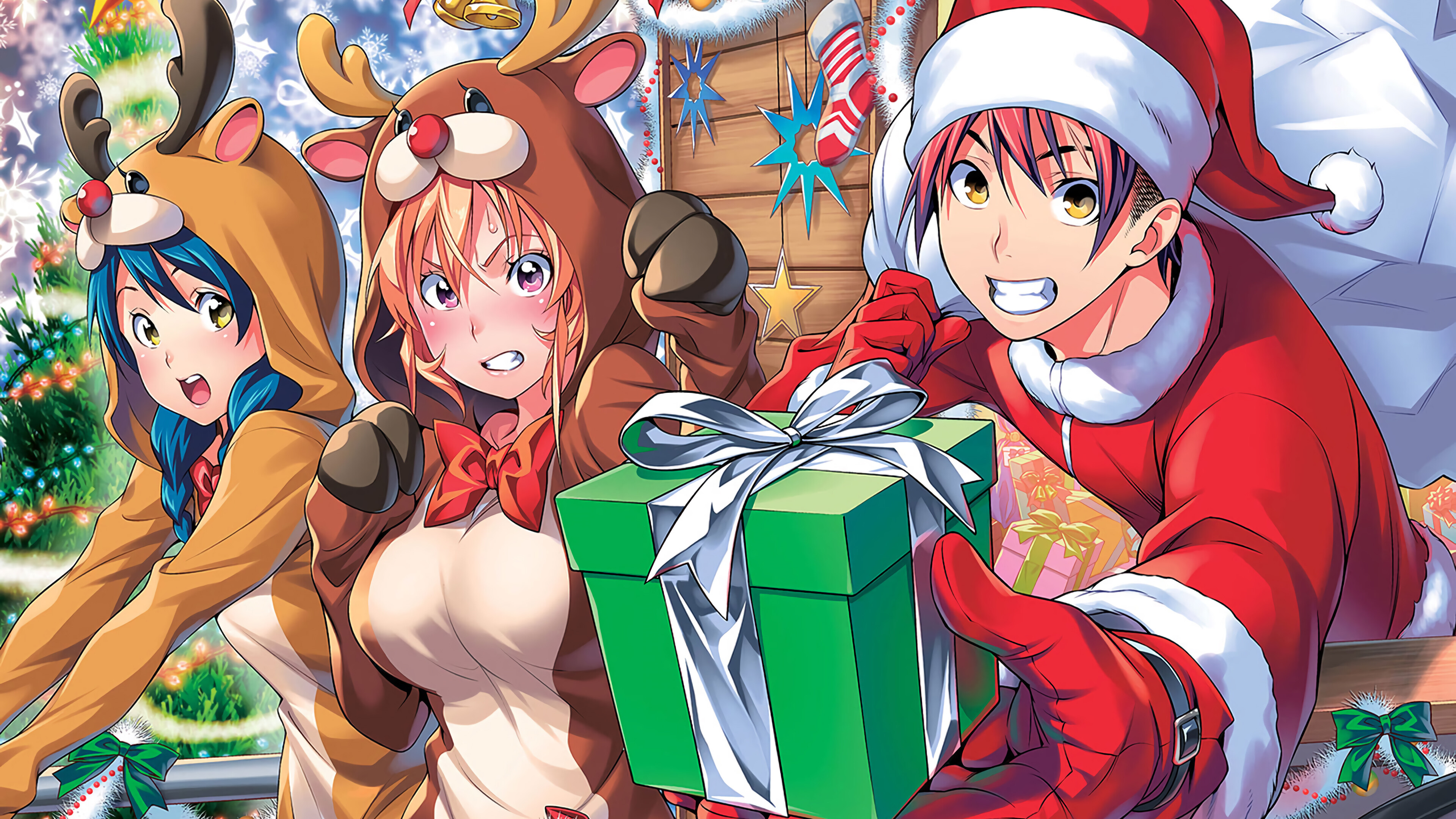 Food Wars! Shokugeki no Soma at Christmas Anime Wallpaper 4k Ultra HD  ID:4164