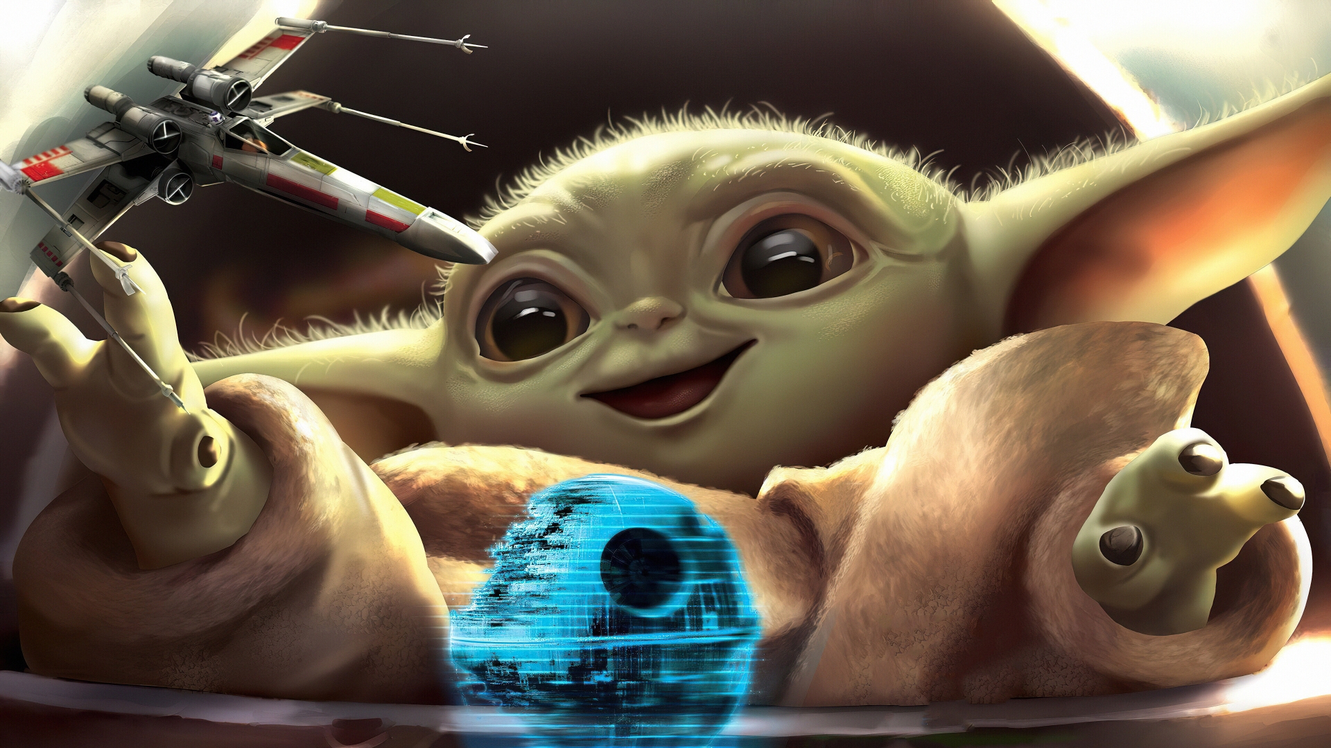 Baby Yoda playing Wallpaper 4k Ultra HD ID:4601