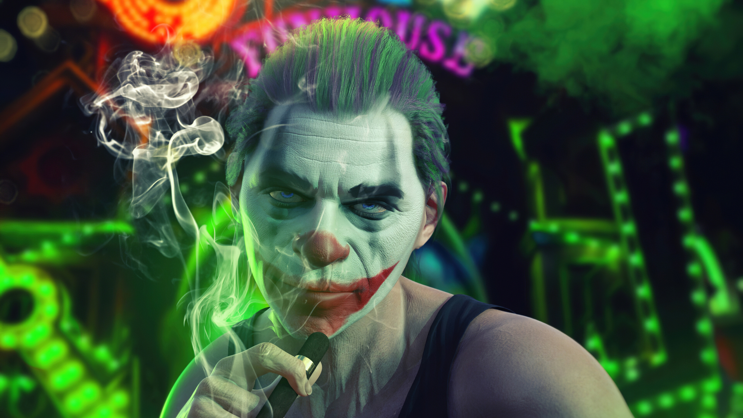 Joker smoking Wallpaper 4k Ultra HD ID:5172