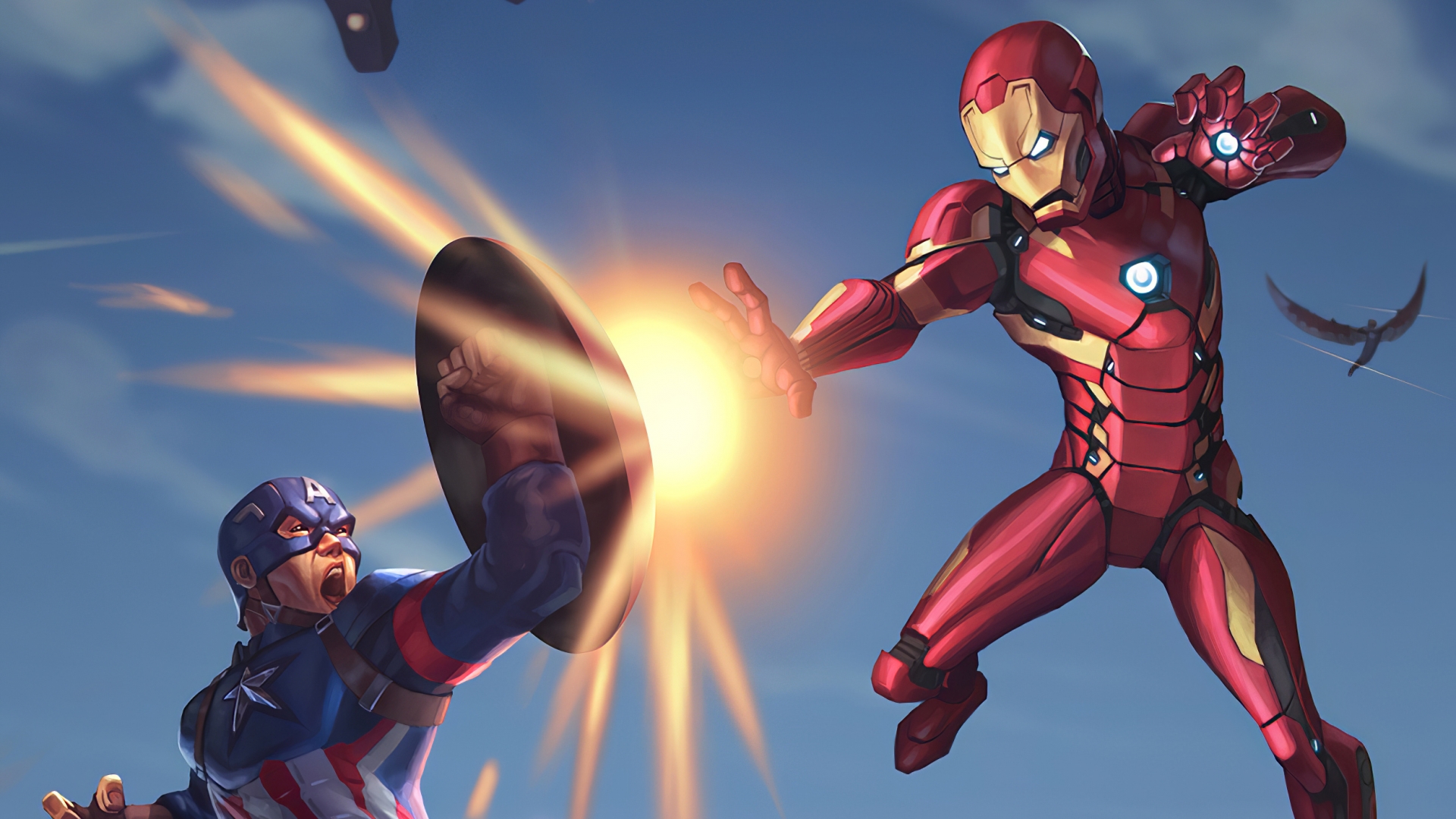 Captain America vs Iron Man Wallpaper ID:5242