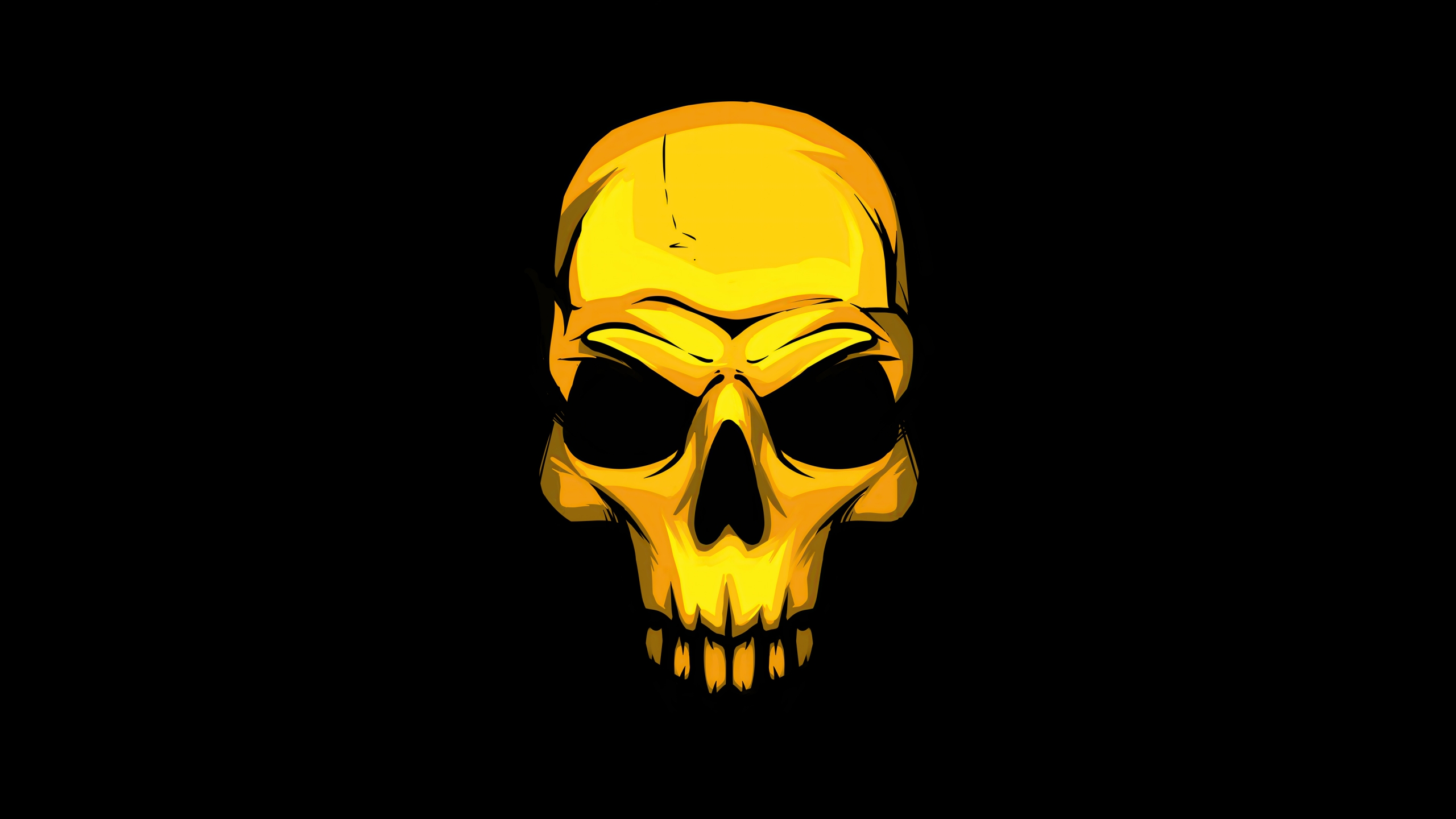 Gold skull Wallpaper 4k Ultra HD ID:5399