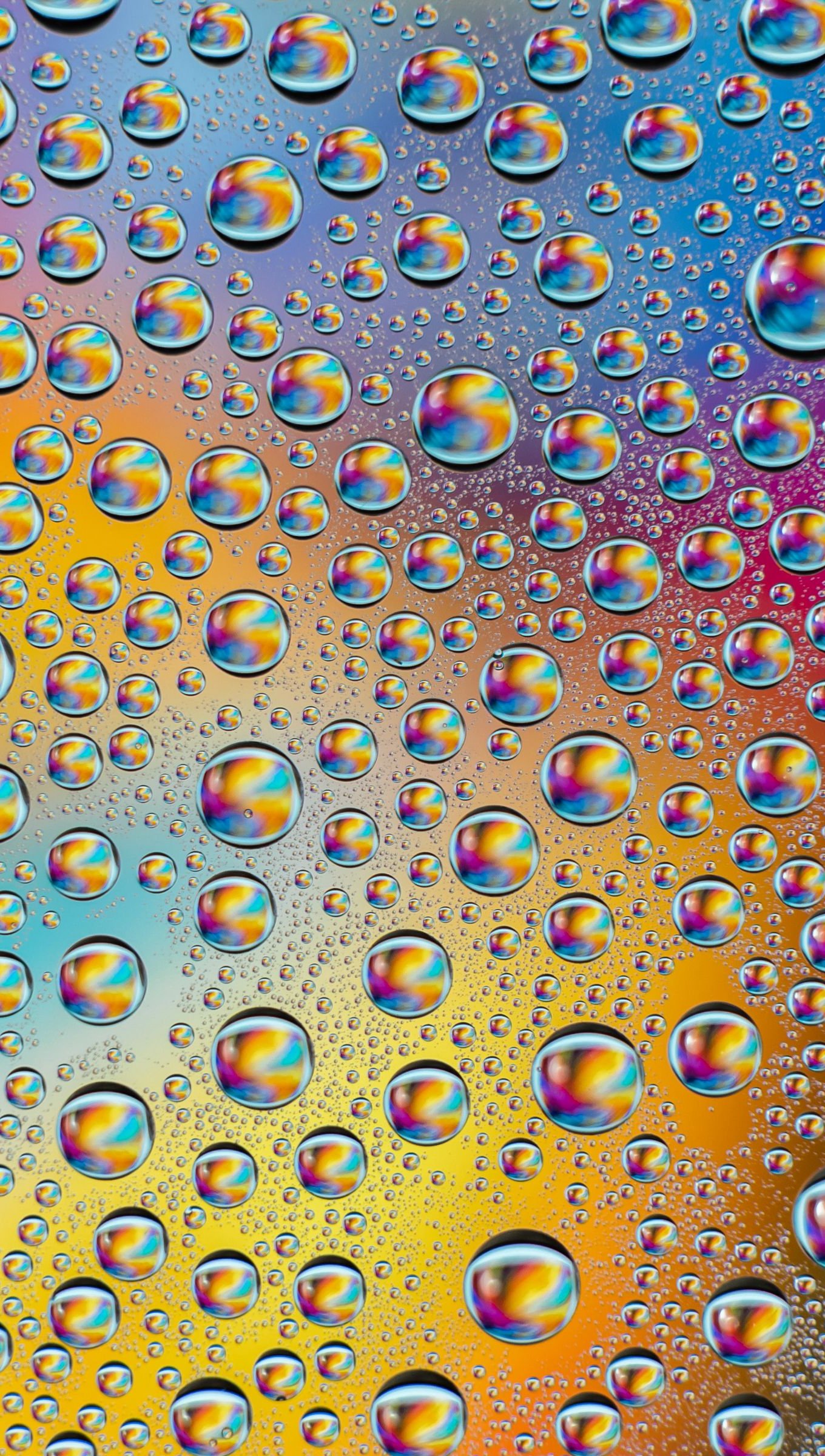 Drops with rainbow colors Wallpaper 4k Ultra HD ID:5793