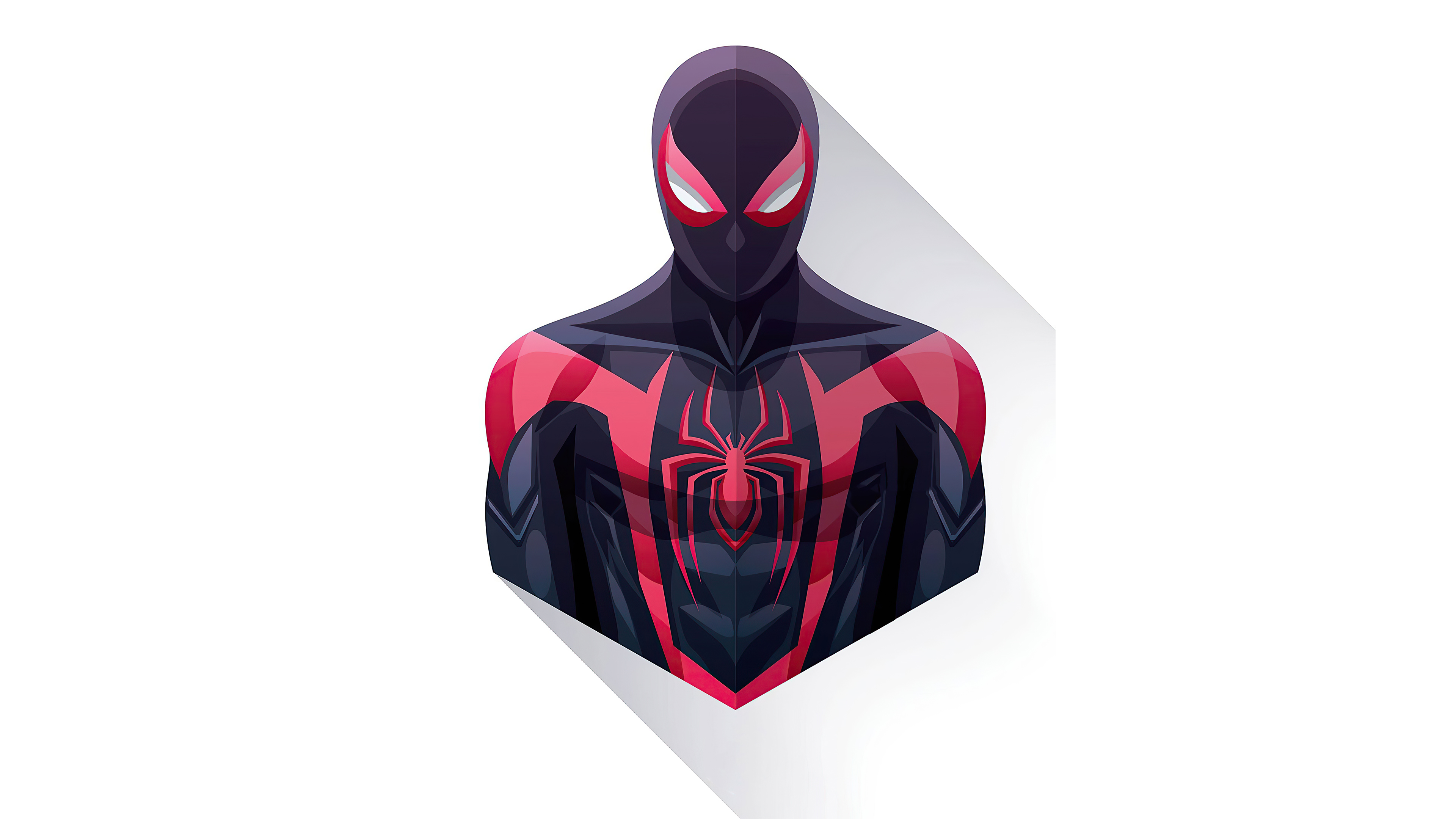 Black Spiderman Minimalist style Wallpaper 4k Ultra HD ID:6066