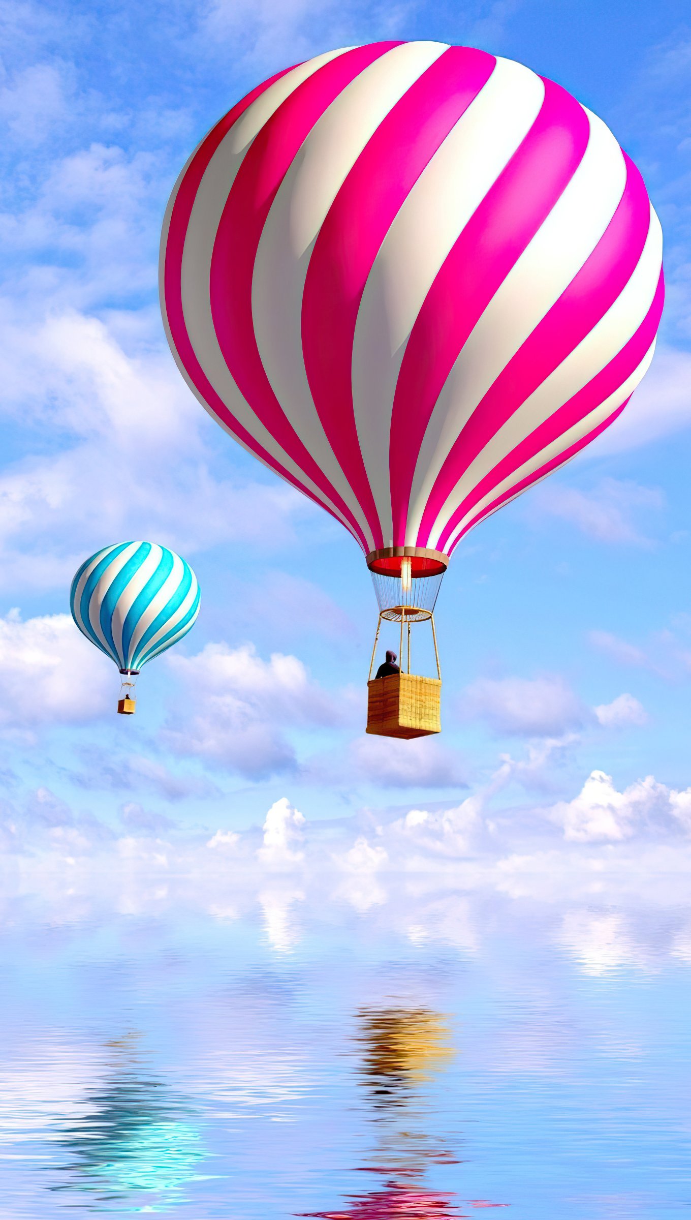 Hot air balloon in the clouds Wallpaper 4k Ultra HD ID:7241