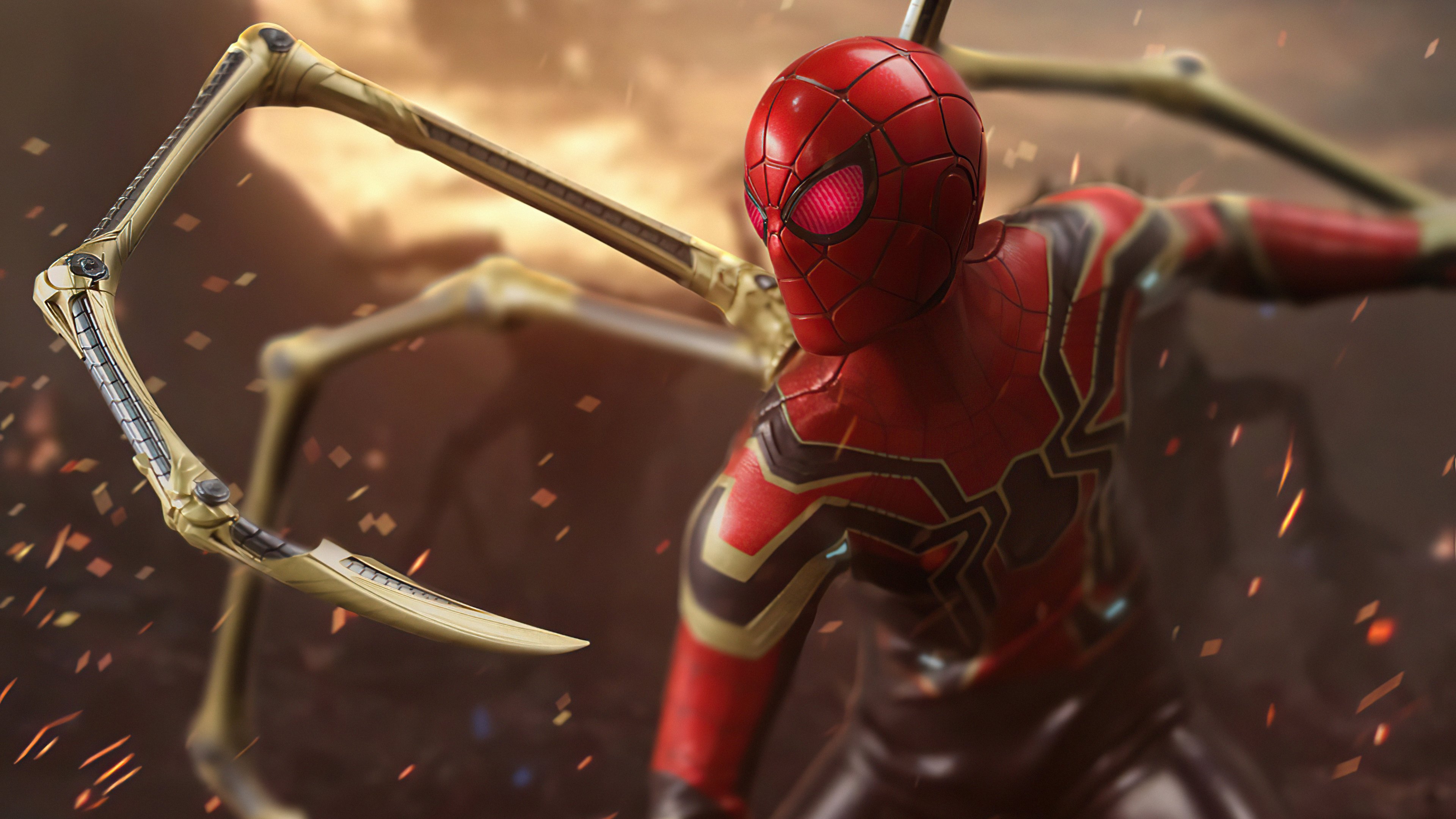Iron Spider red eyes Wallpaper 5k Ultra HD ID:7390