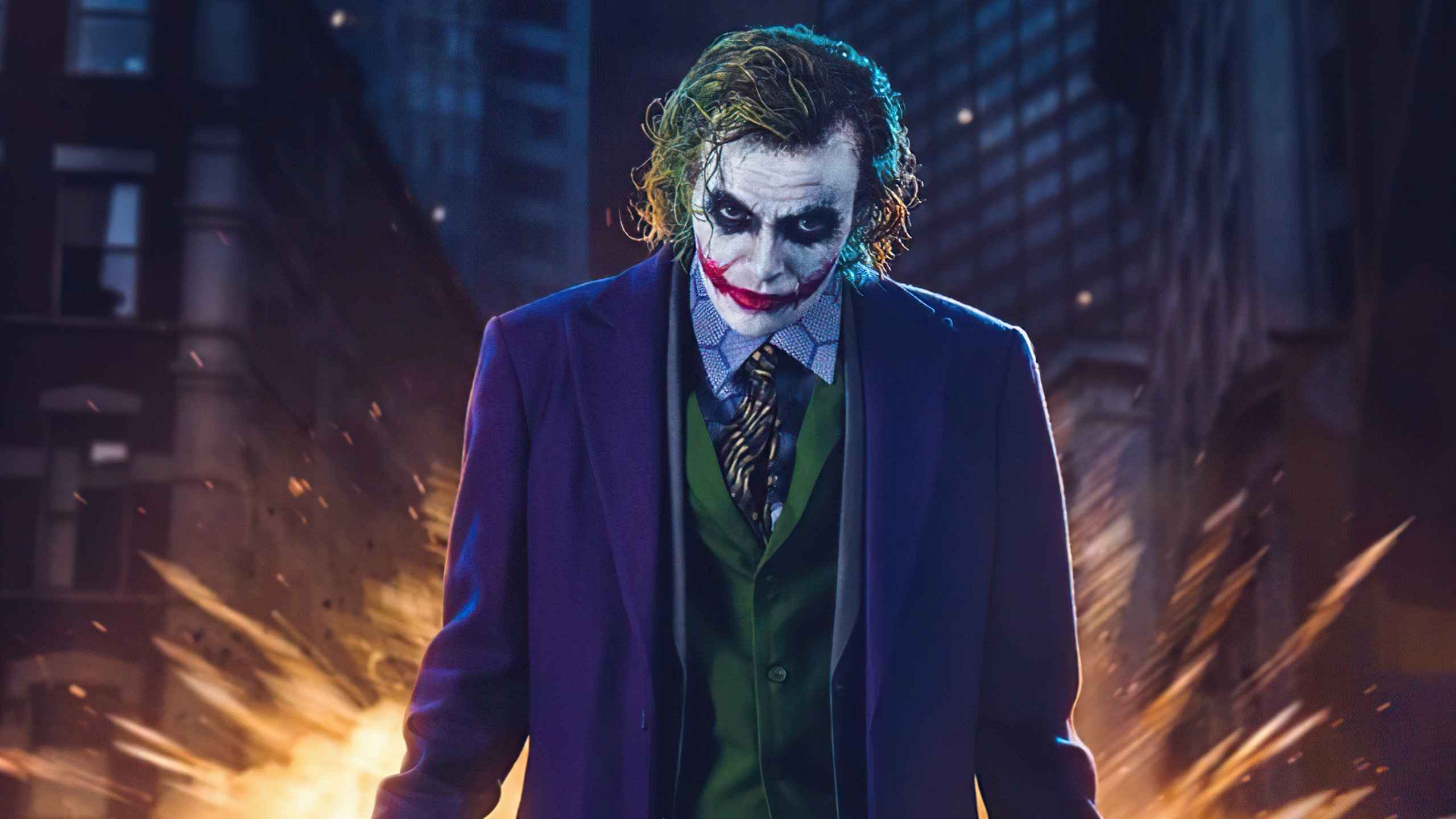Heath Ledger as Joker Fanart Wallpaper 4k Ultra HD ID:7395