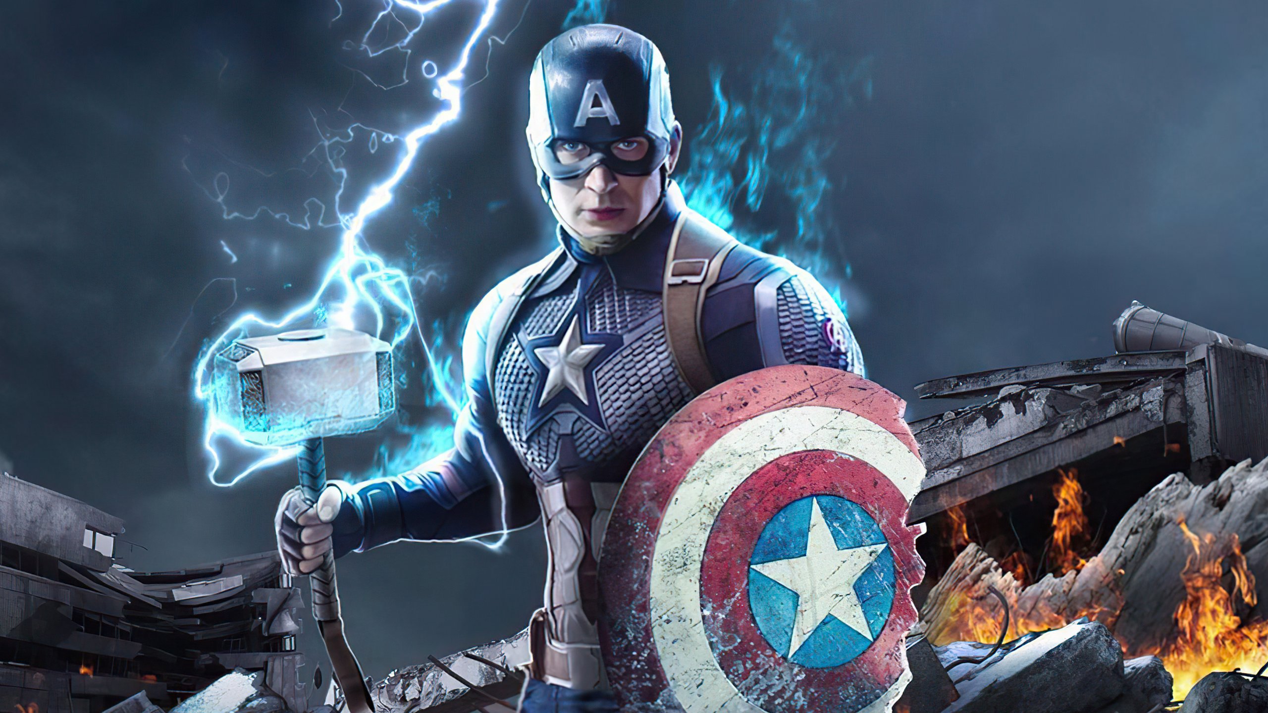 Captain America with broken shield Wallpaper 4k Ultra HD ID:7532