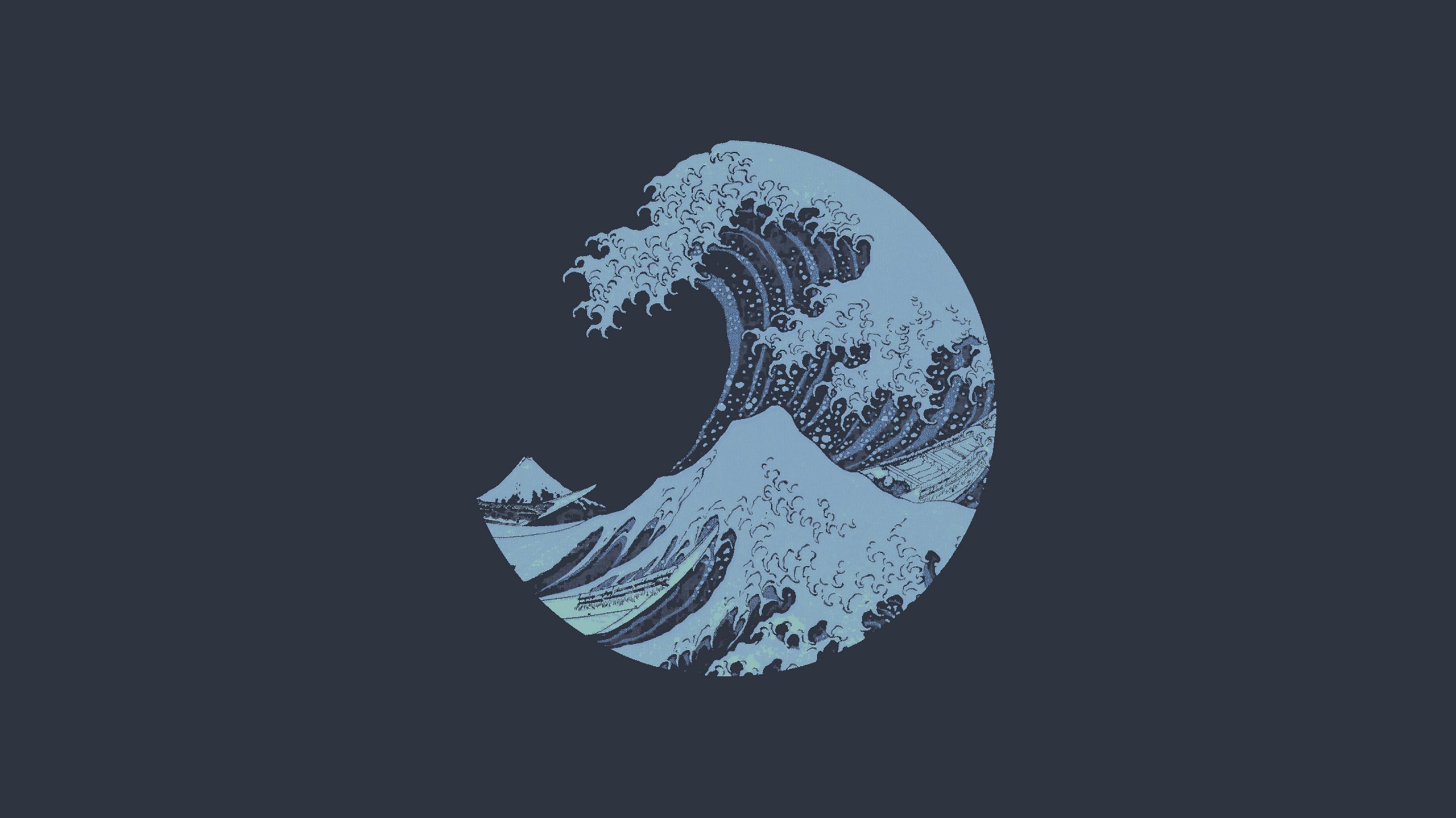 Minimalist waves logo Wallpaper 4k HD ID:7940