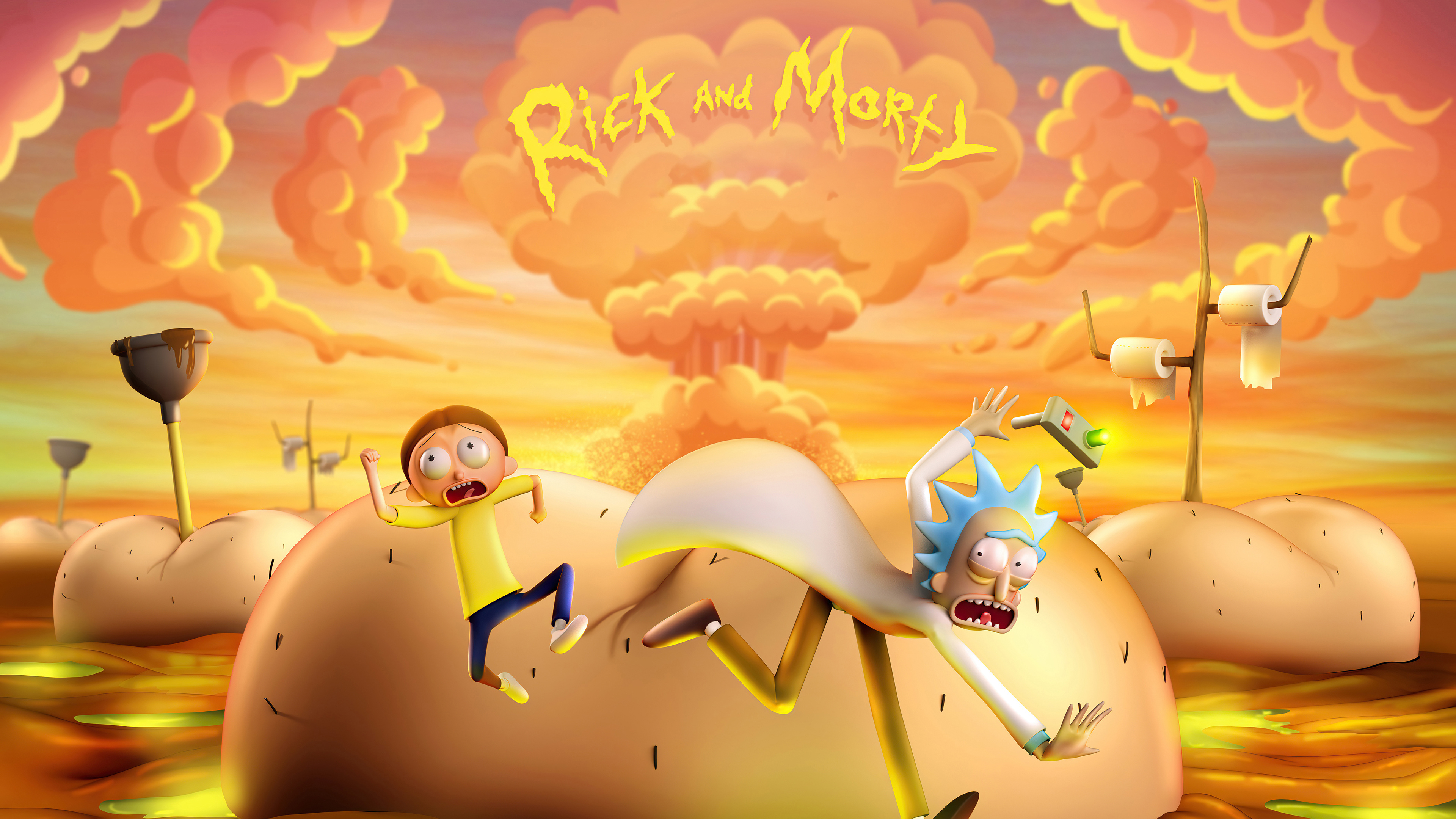 Rick and Morty in 3D Wallpaper 4k Ultra HD ID:8453