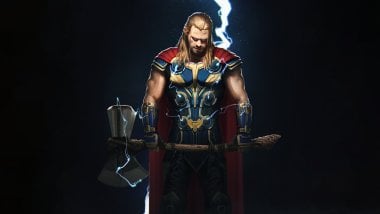 Thor Love and Thunder Comic Art Wallpaper