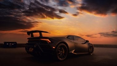 Lamborghini at sunset Wallpaper