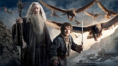 Gandalf y Bilbo Baggings en El Hobbit Fondo de pantalla