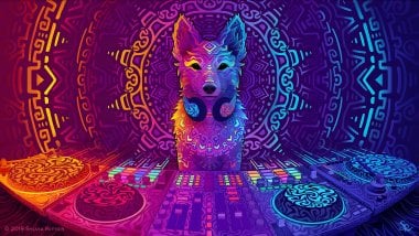 Dog DJ Wallpaper