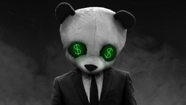 Panda con traje Fondo de pantalla