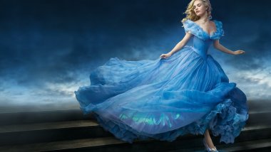 Lily James as Cinderella Wallpaper