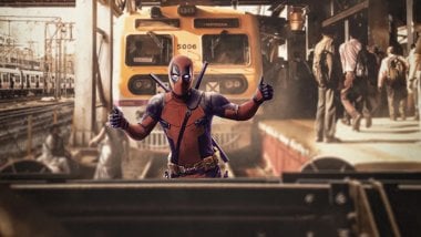 Deadpool in train Wallpaper