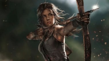 Lauren Cohan as Lara Croft The Tomb Raider Wallpaper