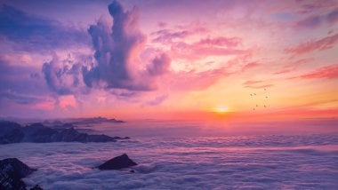 Sunset in the clouds Wallpaper