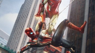 Iron Spider contra Iron Man Fondo de pantalla
