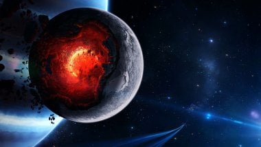 The core of the planet exploding Wallpaper