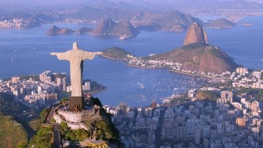 Estatua Cristo Redentor en Rio de Janeiro Brazil Fondo de pantalla