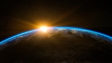 Planet Earth Sun flash Wallpaper