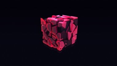 Cubo 3D abstracto Fondo de pantalla