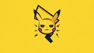 Pikachu abstracto minimalista Fondo de pantalla