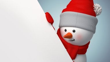 Muñeco de nieve navideño Fondo de pantalla