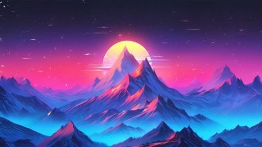 Fantastic mountains digital art Wallpaper