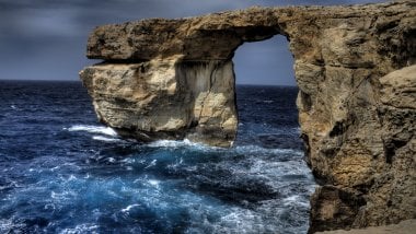 Ventana Azul en Malta Fondo de pantalla