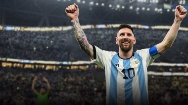 Messi celebrating Argentina National Team Wallpaper