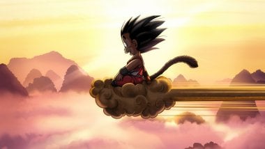 Goku en Nube Kinto Dragon ball Fondo de pantalla