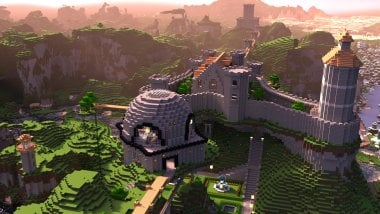Construcción en Minecraft Fondo de pantalla