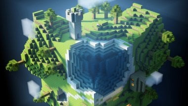 Minecraft world cube Wallpaper